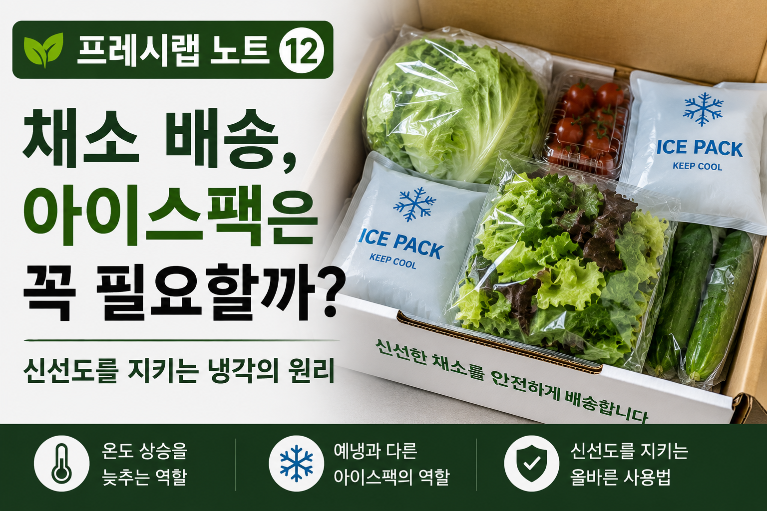 채소 배송, 아이스팩이 필요할까?