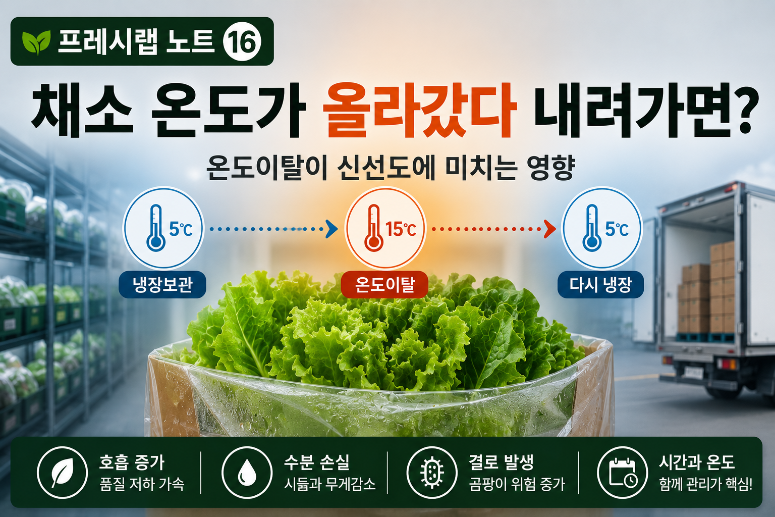 채소 온도 변화와 신선도 관리