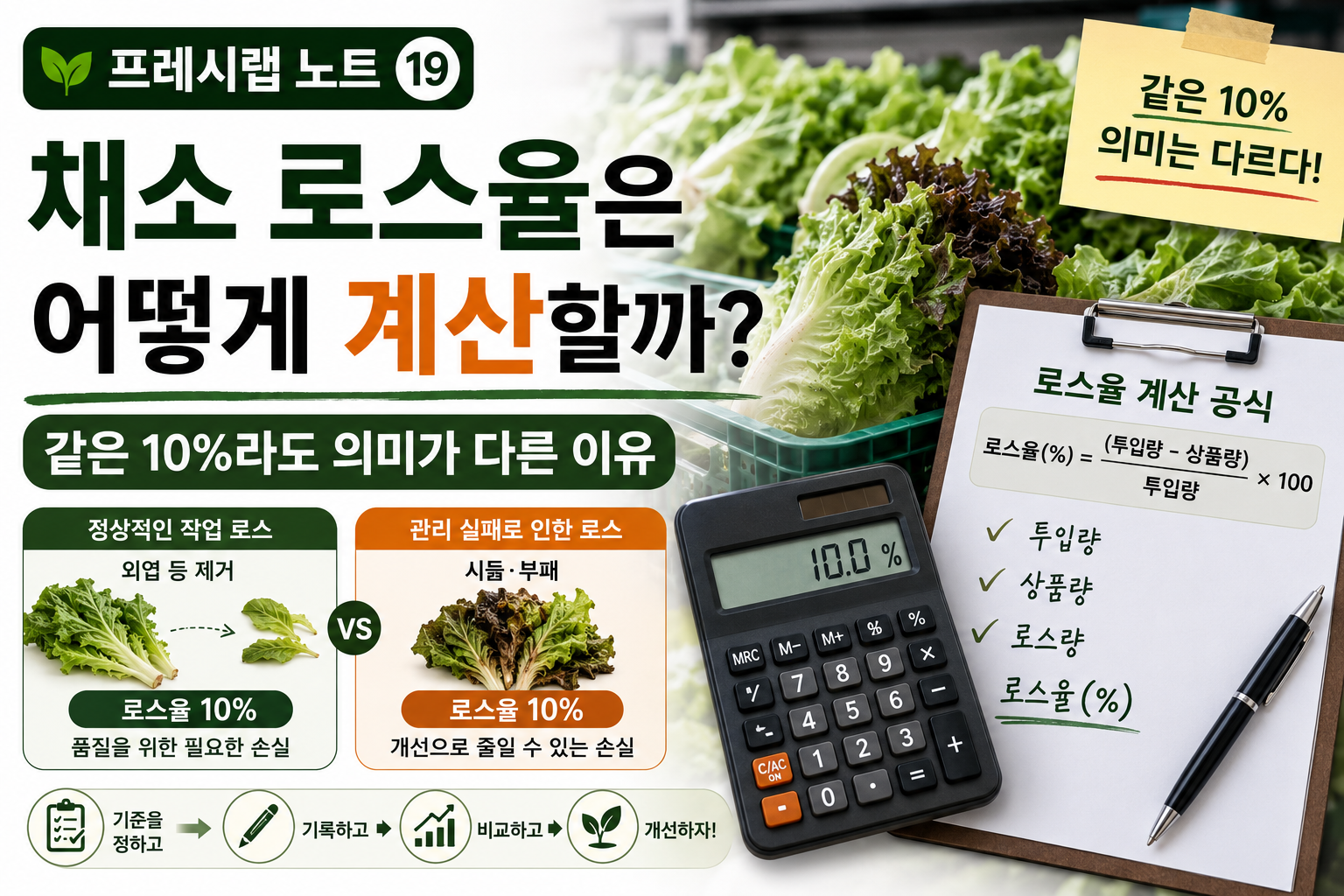 채소 로스율 계산과 개선 가이드