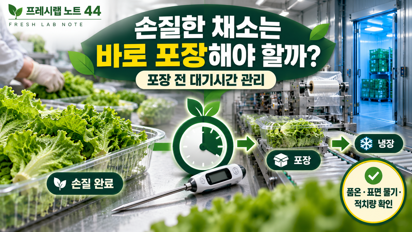 손질 채소, 바로 포장해야 할까?