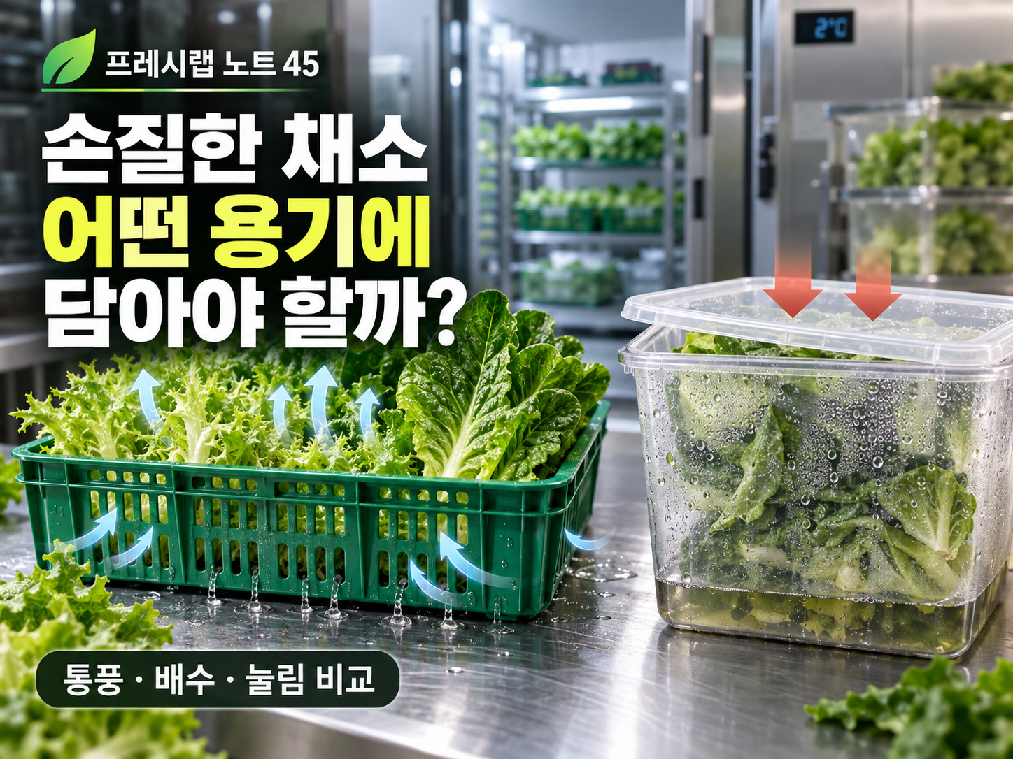 손질한 채소 용기 비교 가이드