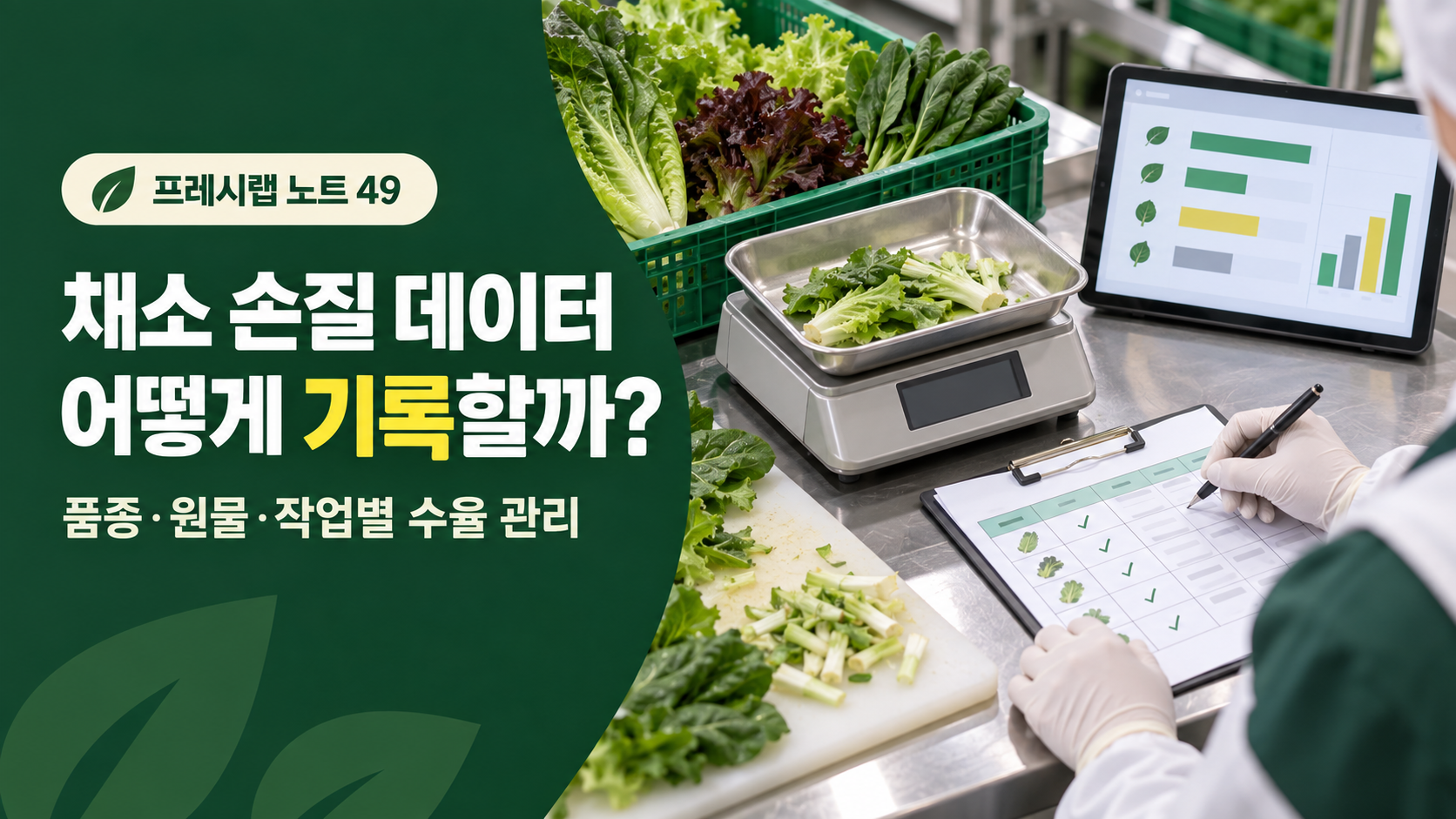 채소 손질 데이터 기록 워크플로