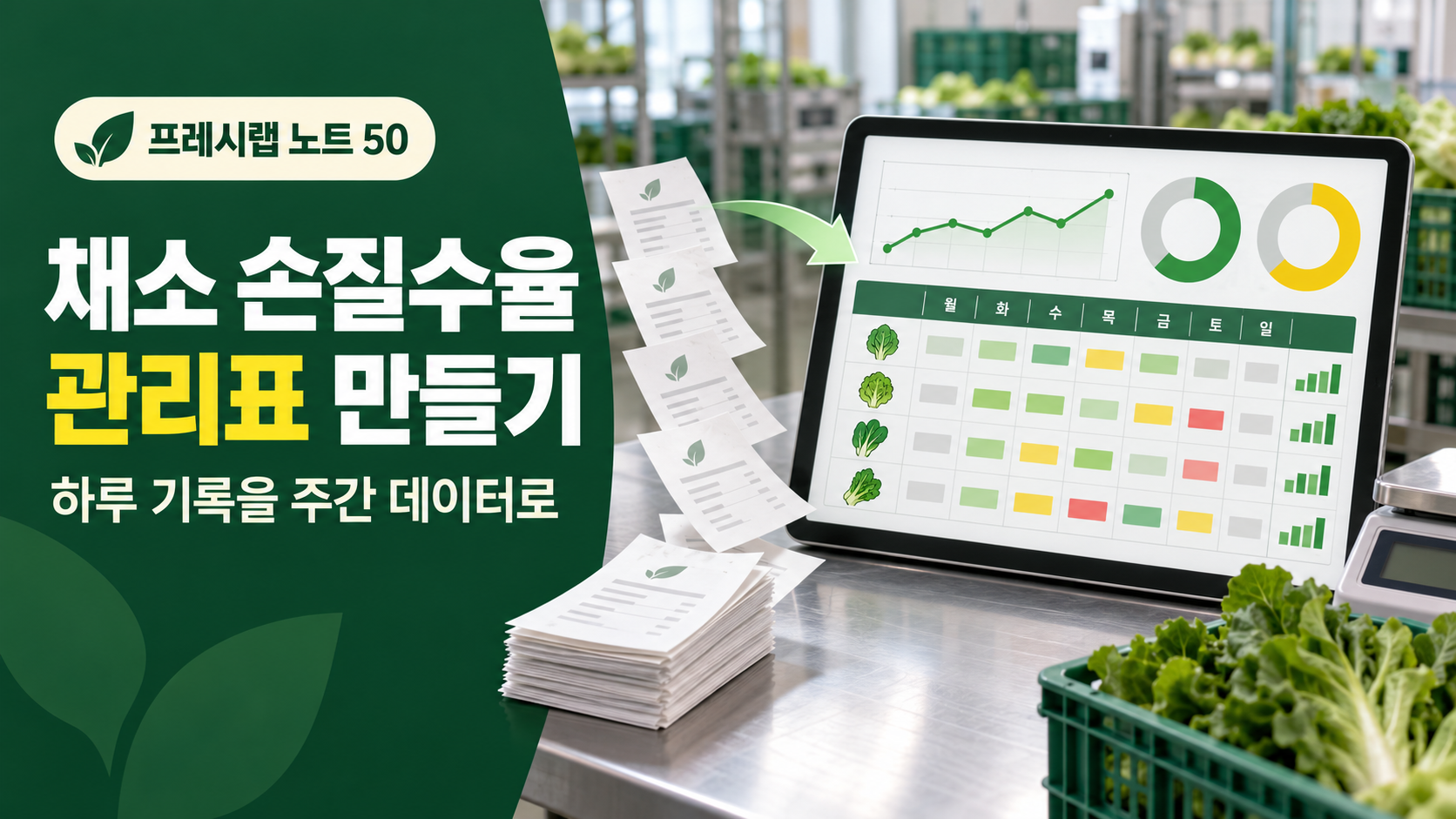 채소 손질수율 주간 관리표