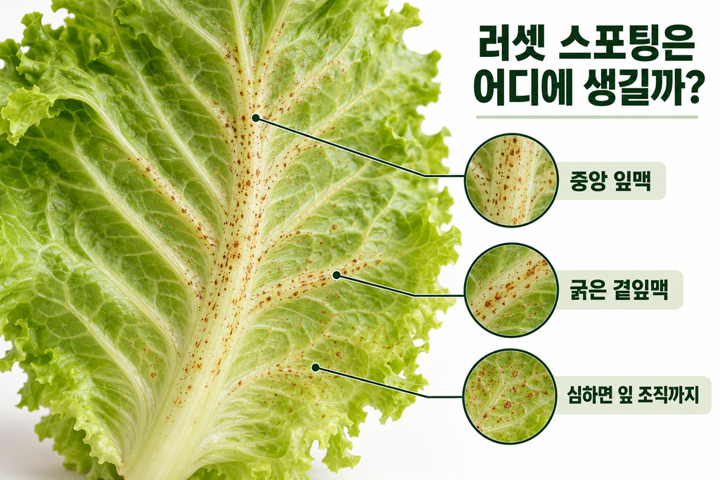 러셋 스포팅이 나타나는 위치