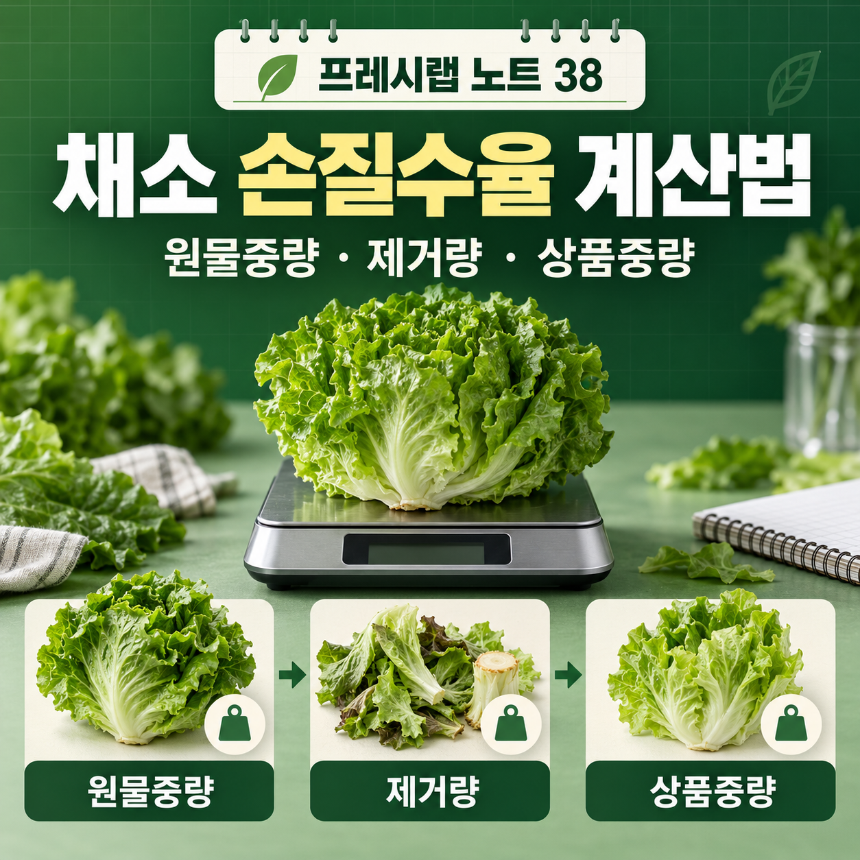 채소 손질수율 계산 가이드